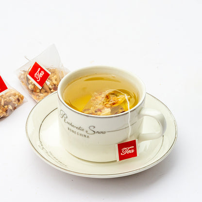 Five-finger honeysuckle and poria tea helps regulate the spleen, dispels dampness, calms the mind, soothes the nerves, strengthens the qi, and nourishes the lungs.（5g*30）