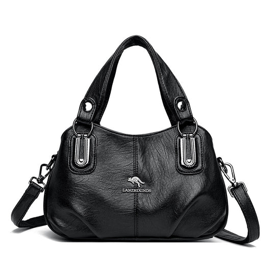 Large Capacity Shell Handbag for Women: Multi-Compartment Tote, Convertible Shoulder & Crossbody Bag