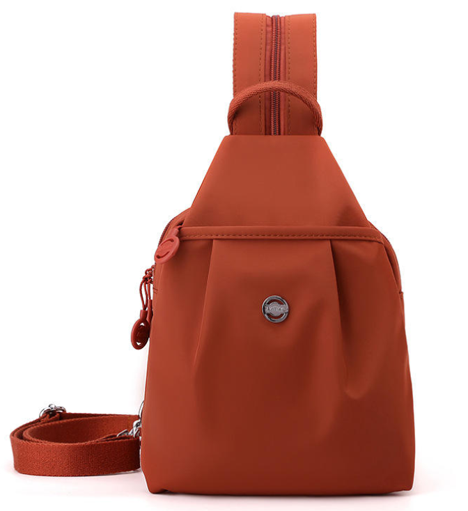 Women's commuter backpack, outdoor sports casual simple shoulder bag, crossbody bag, trendy and versatile fashion chest bag