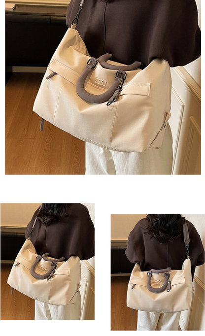 Large capacity carry-on travel bag, suitable for short business trips, airplane carry-on, hand-held or shoulder bag, and hospital admission storage.