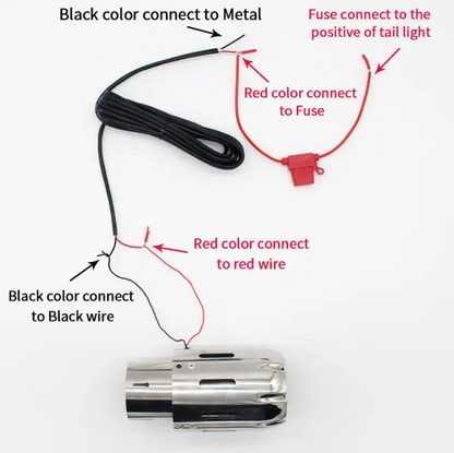 🔥🔥🔥Carbon fiber Exhaust tail pipe Tip with LED Light in Stock🔥🔥🔥